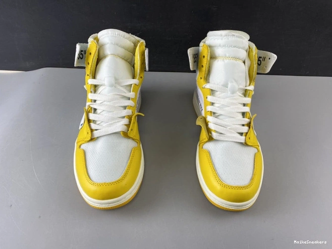 MaikeSneakers AQ0818-149 Air Yellow-Cone NRG Powder x Jordan White Dark Off-White 1 0708
